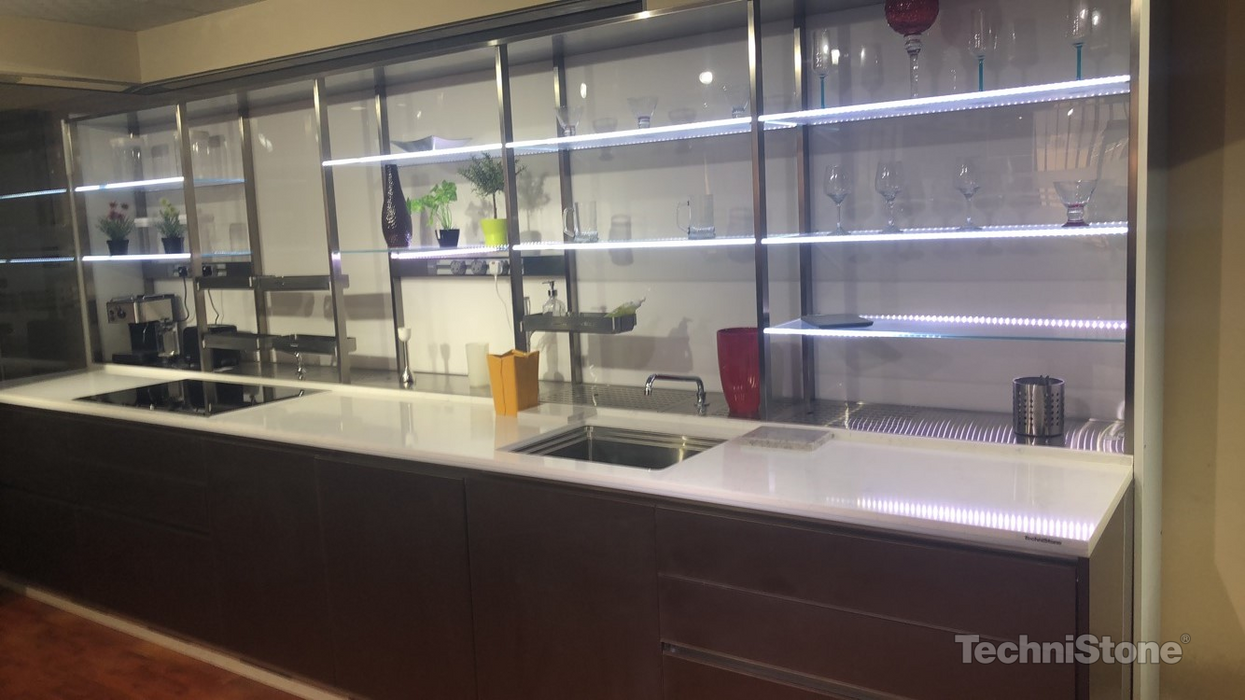 Blat de bucatarie QUARTZ NOBLE ARETI BIANCO - imagine 3